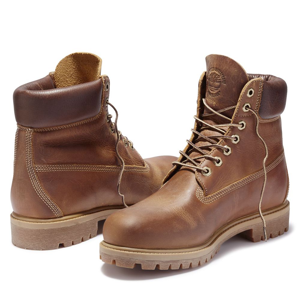 Bocanci 6-Inch Timberland Barbati Maro - Heritage Waterproof - Romania - LKOUIX137